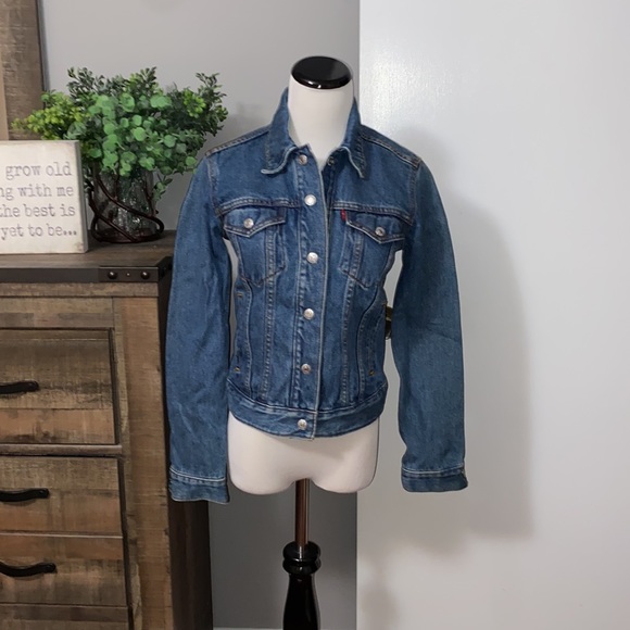Levi's Ex-Boyfriend Trucker Denim Jacket -
Concrete Indigo Excellent condition S - Picture 2 of 13